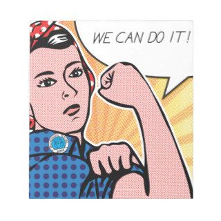 Rosie the Riveter We Can Do It Pop Art Dots Memo Note Pads