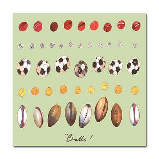 balls greetings card by sophie allport