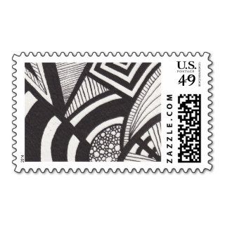 Zentangle Inspired Art #175 Postage Stamp
