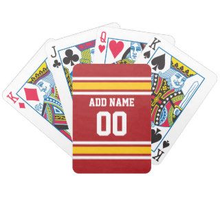 Sports Team Football Jersey Custom Name Number Deck Of Cards