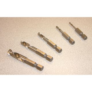 Milescraft Stubby Drill Bits — 5-Pc. Set, 135° Tips, Model# 2320