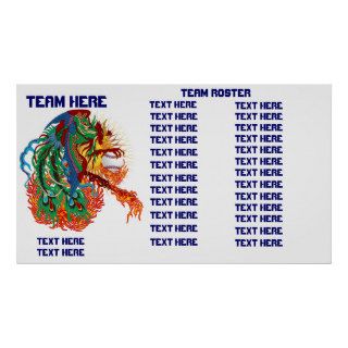 Baseball Template Team Roster Customize Posters