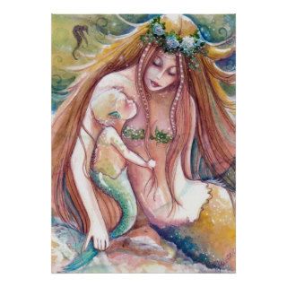 "Story Time" Mermaid & Child Print