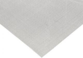 304 Stainless Steel Woven Mesh Sheet, Unpolished (Mill) Finish, ASTM E2016 06, 12" Width, 12" Length, 0.009" Wire Diameter, 73% Open Area Stainless Steel Metal Raw Materials