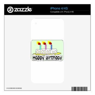 Birthday Party Balloons Cake Candles Destiny Skin For The iPhone 4S