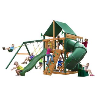 Mountaineer Swing Set with Green Vinyl Canopy