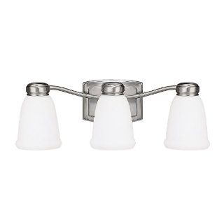 Capital Lighting 8283BN 289 Flynn 3 Light Vanity Fixture, Brushed Nickel Finish with Soft White Glass Shades    