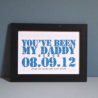 personalised you've been mine unframed print by ruby wren designs
