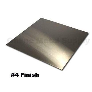 304 Stainless Steel Sheet (22 ga.) .029" x 12" x 48"   #4 Brushed Stainless Steel Metal Raw Materials