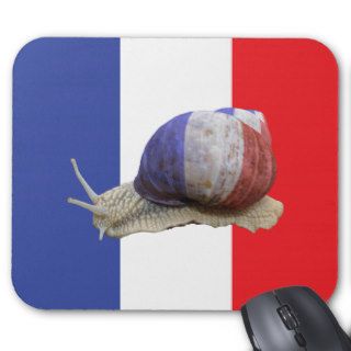 French snail flag mousepads