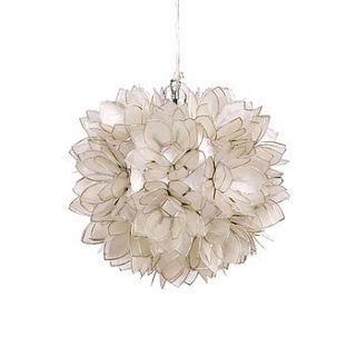 water lily flower rosette hanging lamp by out there interiors