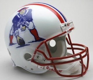 New England Patriots (1990 1992) Riddell Full Size Old Logo Current Construction Throwback Football Helmet  Sports & Outdoors