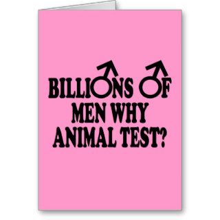 Stop animal testing feminist humor birthday cards