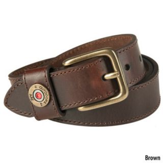 Mens 1 3/8 Oil Tanned Leather Belt with Shotshell Cap 693237