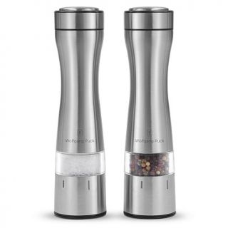 Wolfgang Puck 2 pack Stainless Steel Battery Powered Grinding Mills
