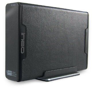 ineo I NA306Ue, 3.5 Inch External SATA Hard Drive Enclosure Fast Installation Leather Coating (Black) Electronics