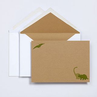 dinosaurs correspondence card by piccolo