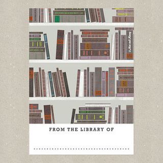 library books bookplates by mac and ninny paper company