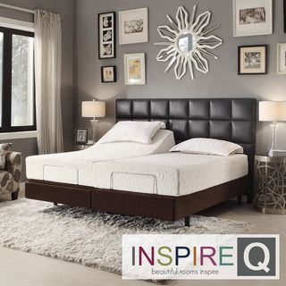 Inspire Q Toddz Comfort Electric Adjustable Split King size Bed Base with Wireless Remote Control INSPIRE Q Bed Frames