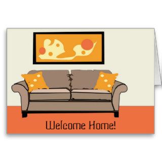 retro home interior, Welcome Home Card