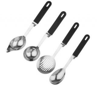 Set of 4 Convenient No Mess Cooking Spoons by Lori Greiner —