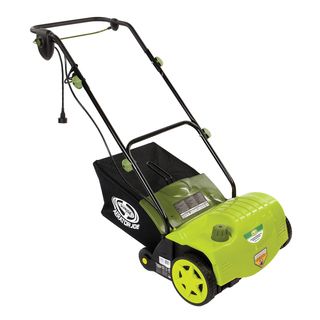 Refurbished 14 inch 11 amp Electric Dethatcher with Thatch Collection Bag SunJoe Mowers & Trimmers