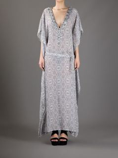 Taj By Sabrina Crippa Maxi Printed Kaftan Dress