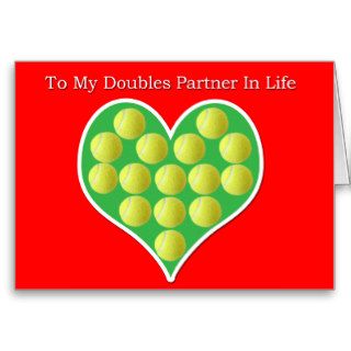 Heart Filled Tennis Balls Valentine's Day Card