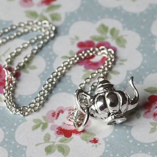sterling silver teapot necklace by hurleyburley junior