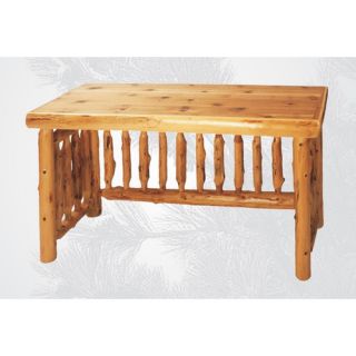 Traditional Cedar Log Writing Desk