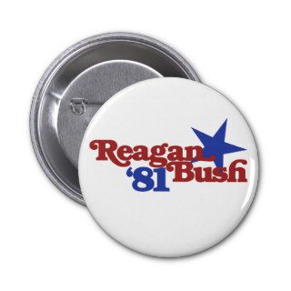 Reagan Bush 81 Buttons