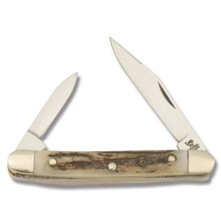 Hen & Rooster Knives 302DS Pen Knife with Genuine Stag Handles   Pocketknives  