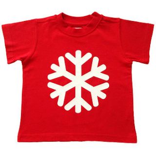 organic cotton christmas snowflake t shirt by milk & cereal