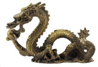 Chinese Brass Dragon Statue  