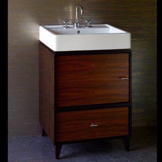 Porcher 80800 01.605 24 Inch Solutions Wall Hung Cabinet, Rosewood   Bathroom Vanities  