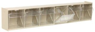 Quantum QTB 306 6 Compartment Clear Tip Out Bin   General Home Storage Containers