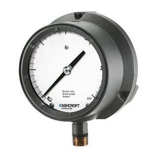 Ashcroft   451379ASL04LVAC/30#   Pressure Gauge, 30 Hg to 30 psi, 4 1/2In