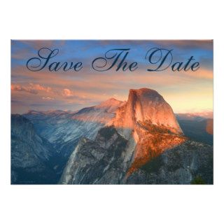 Yosemite Half Dome Sunset Save The Date Wedding Custom Invite