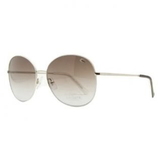 Lacoste L130S 045 White/Silver Round Sunglasses Clothing