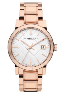 Burberry Large Check Stamped Bracelet Watch, 38mm