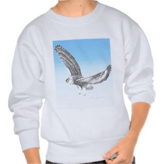 Snowy Owl Soaring Kids Sweatshirt