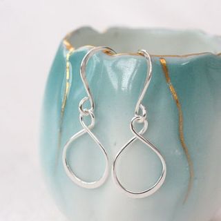infinity sterling silver earrings by magpie living