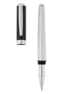 Opera Terza Black & Silver Tone Stainless Steel Rollerball Pen Black & Silver Tone Pen Clothing