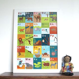animal alphabet print by natalie singh