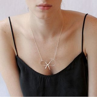 charming bow necklace by red ruby rouge