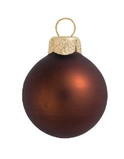 40ct Matte Cocoa Brown Glass Ball Christmas Ornaments 1.25" (30mm)  