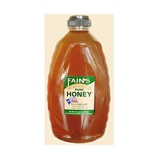 Fain's Natural Raw Honey 32oz Bottle (Llano, TX)  Grocery & Gourmet Food