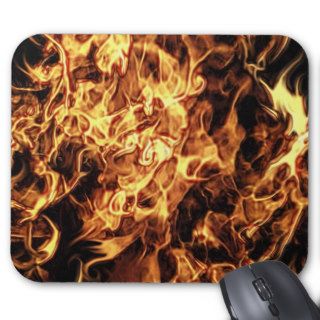 FLAMING FIRE MOUSE PAD