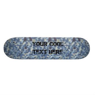 Abstract Hunting Camo Blue Military Pattern Skateboard Decks