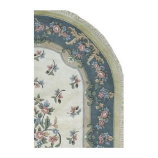 American Home Rug Co. French Country Aubusson Ivory/Yellow/Blue Floral